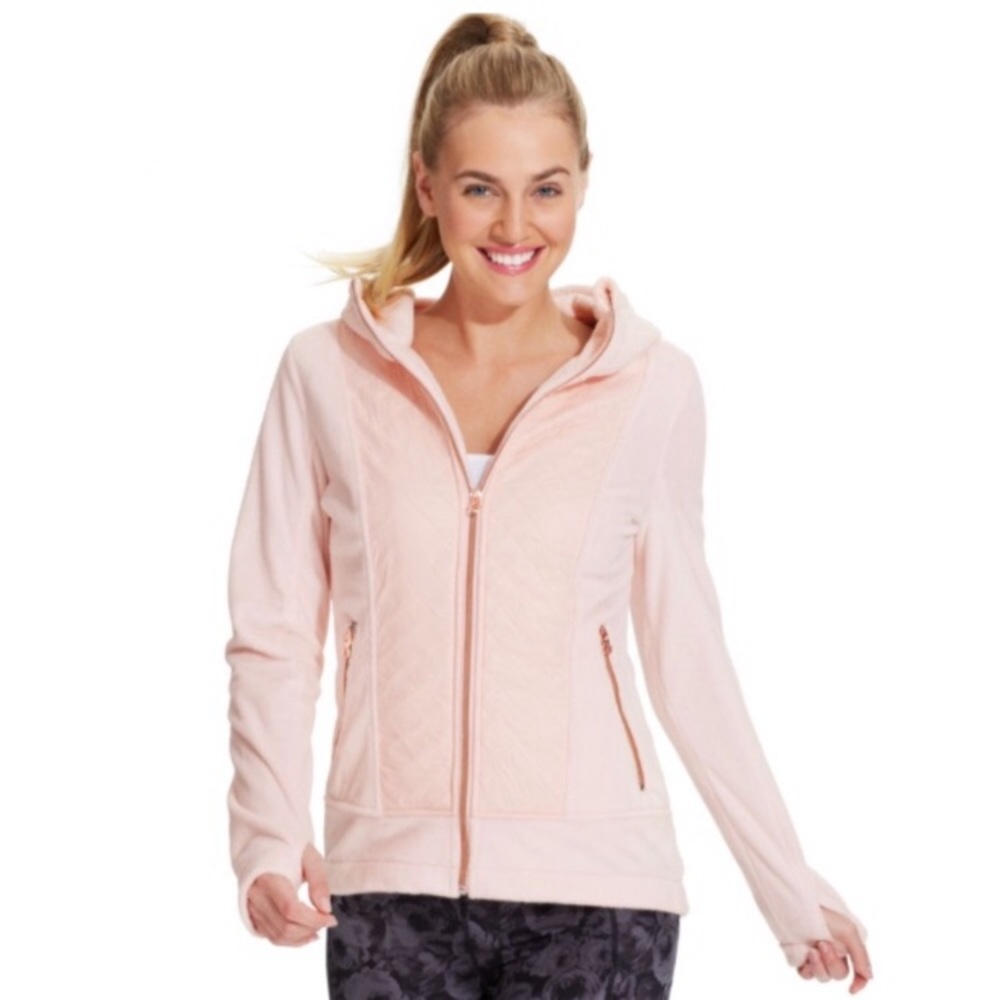 Betsey Johnson Performance Rose Gold Hooded Fleece